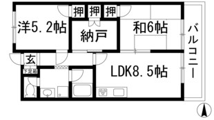 ハイツ竹田の物件間取画像